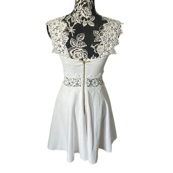 Ted Baker Monaa Lace Sleeveless White Mini Dress US Size 1 Small - Picture 4 of 9